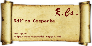 Róna Cseperke névjegykártya
